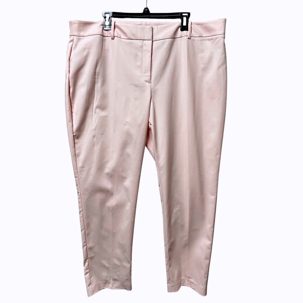 Liz Claiborne Career Pant Women 20 Pink Audra Classic Straight Dress Stretch NWT